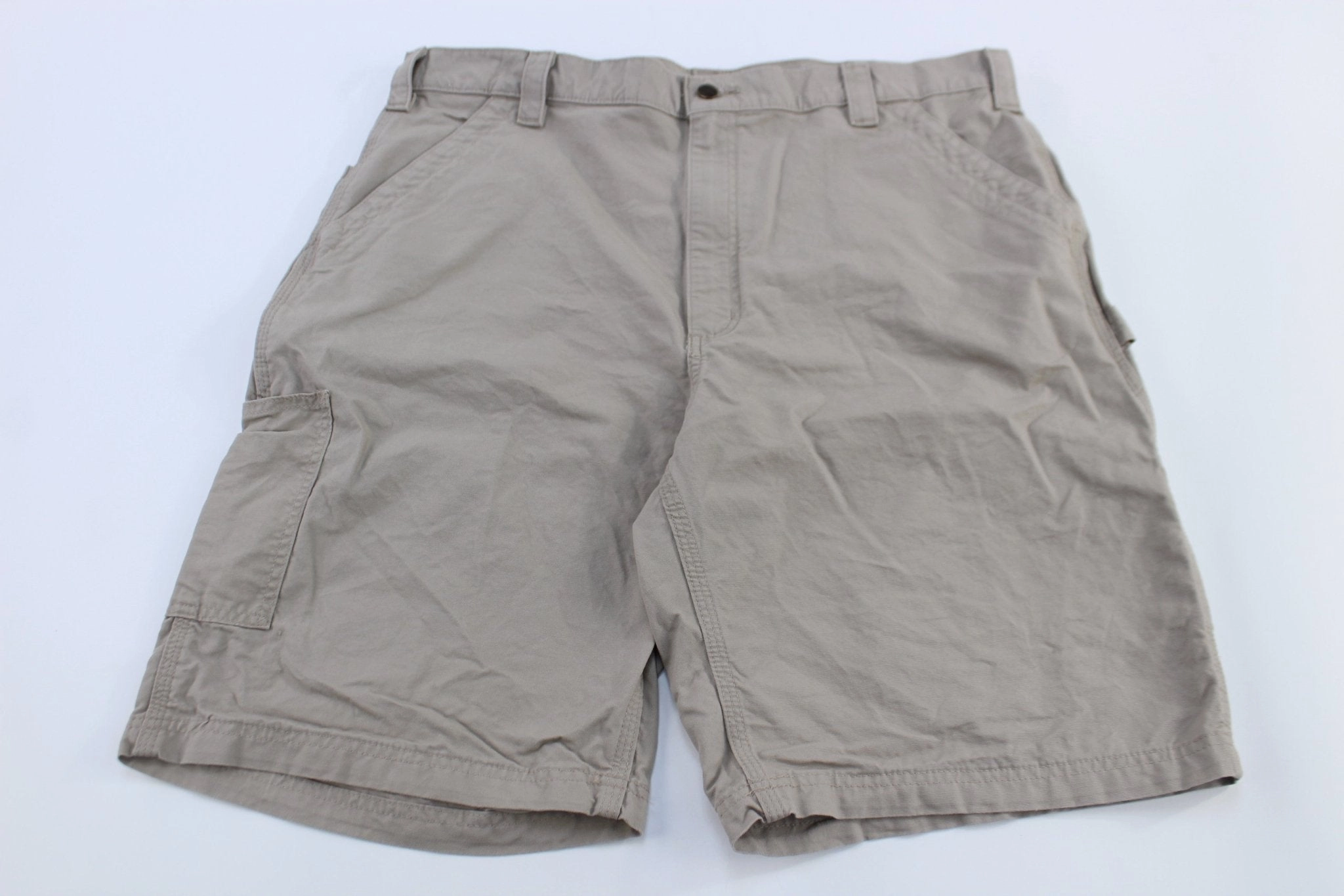 Quick Dry Technology Easy Comfort Carhartt Logo Patch Khaki Carpenter Shorts