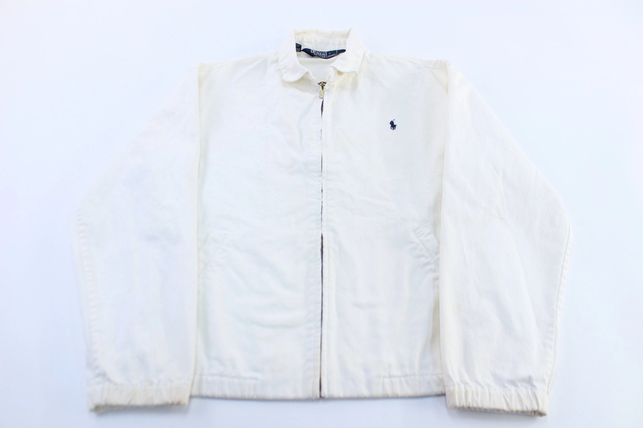 Polo by Ralph Lauren Embroidered Logo White Zip Up Jacket traveler