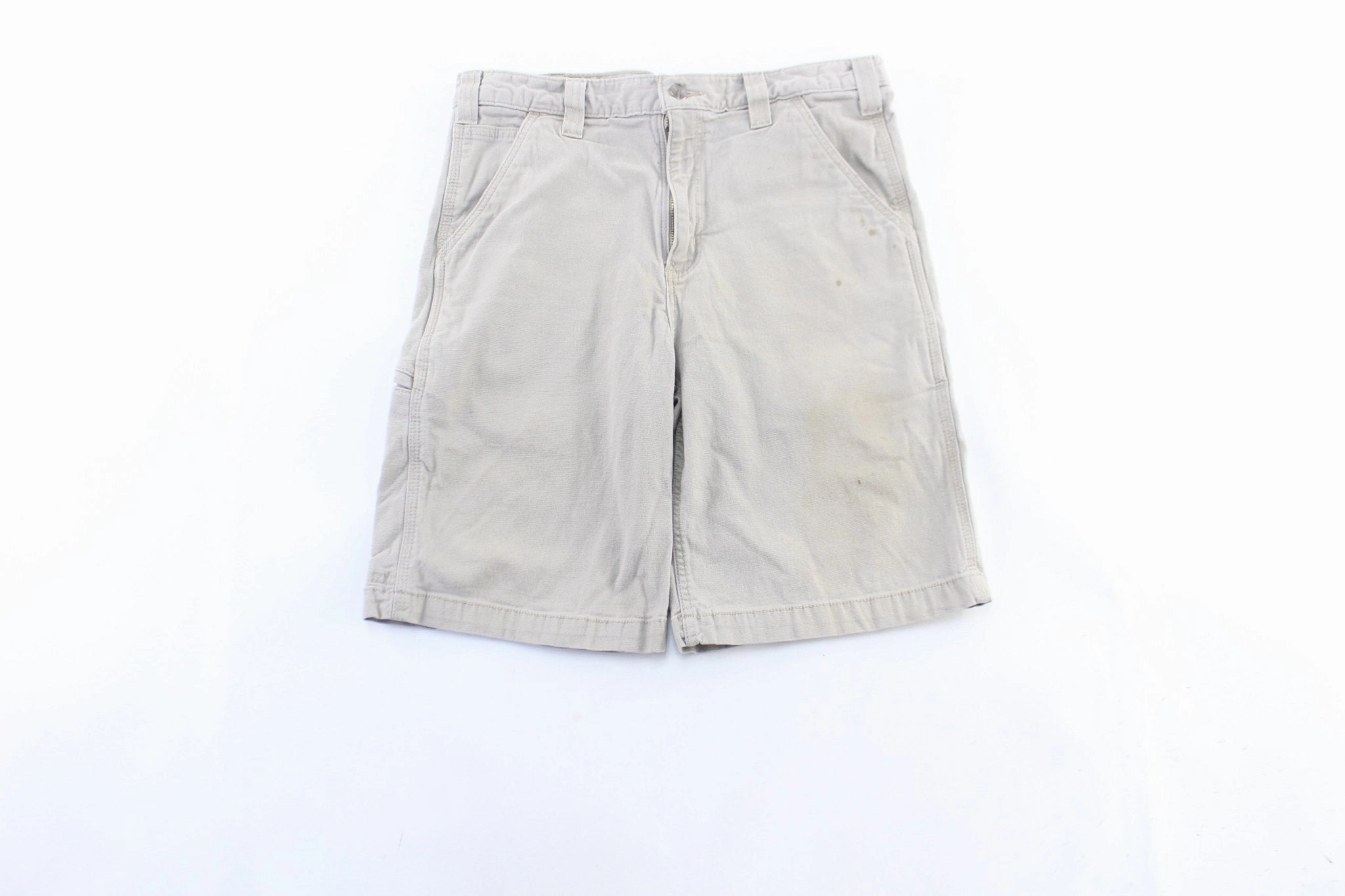 Carhartt Logo Patch Off White Shorts Sporty Look Body Sculpting