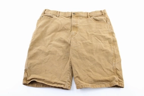 Dickie's Logo Patch Tan Carpenter Shorts Non Tapered Leg