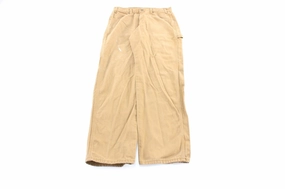 Versatile Wear High Durability Thread Dickie's Logo Patch Tan Workwear Pants