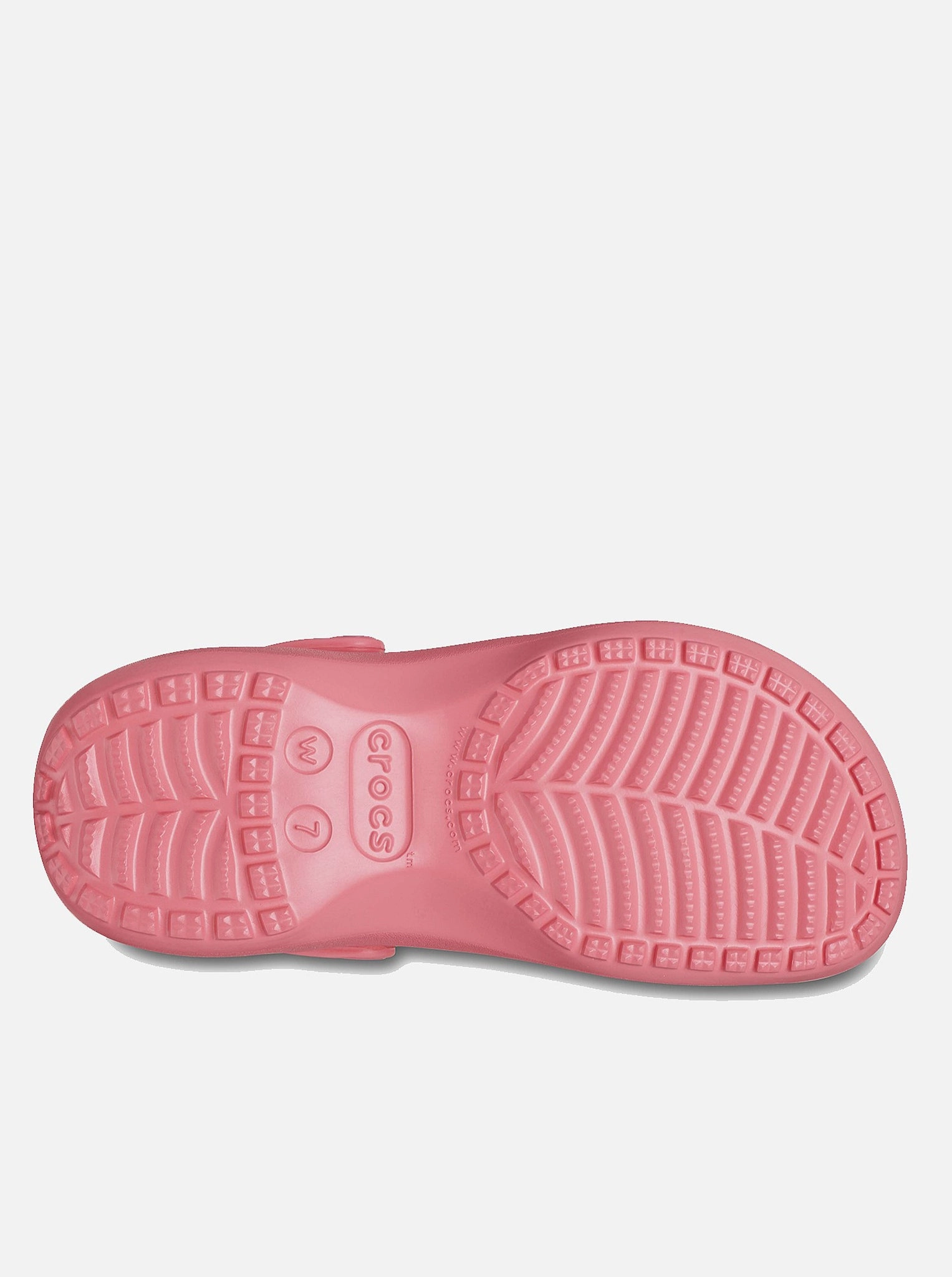 Classic Platform Clog Women running in a neighborhood