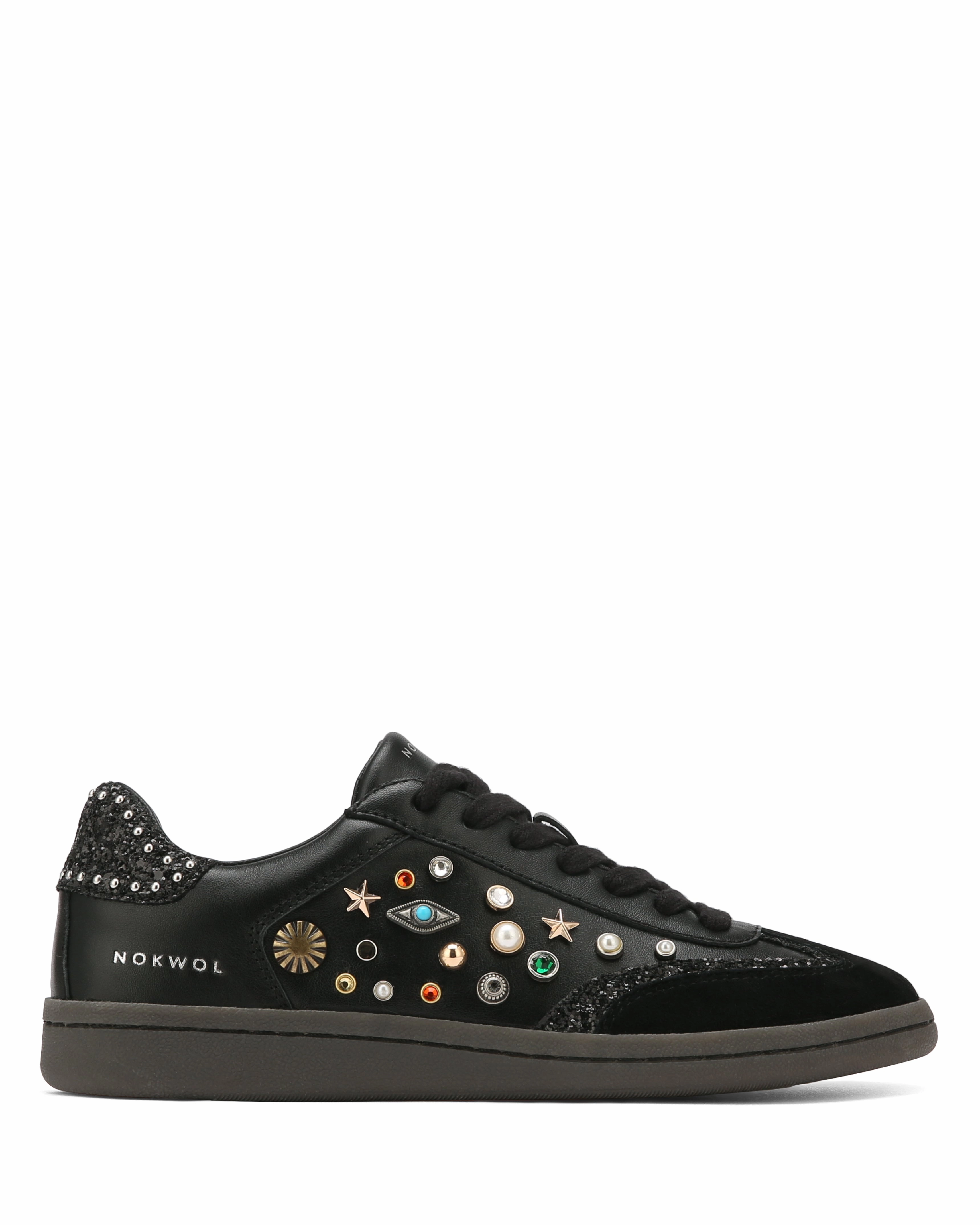 Dasha Black Nappa Prince Stud StylishAppearance Structured shock absorption