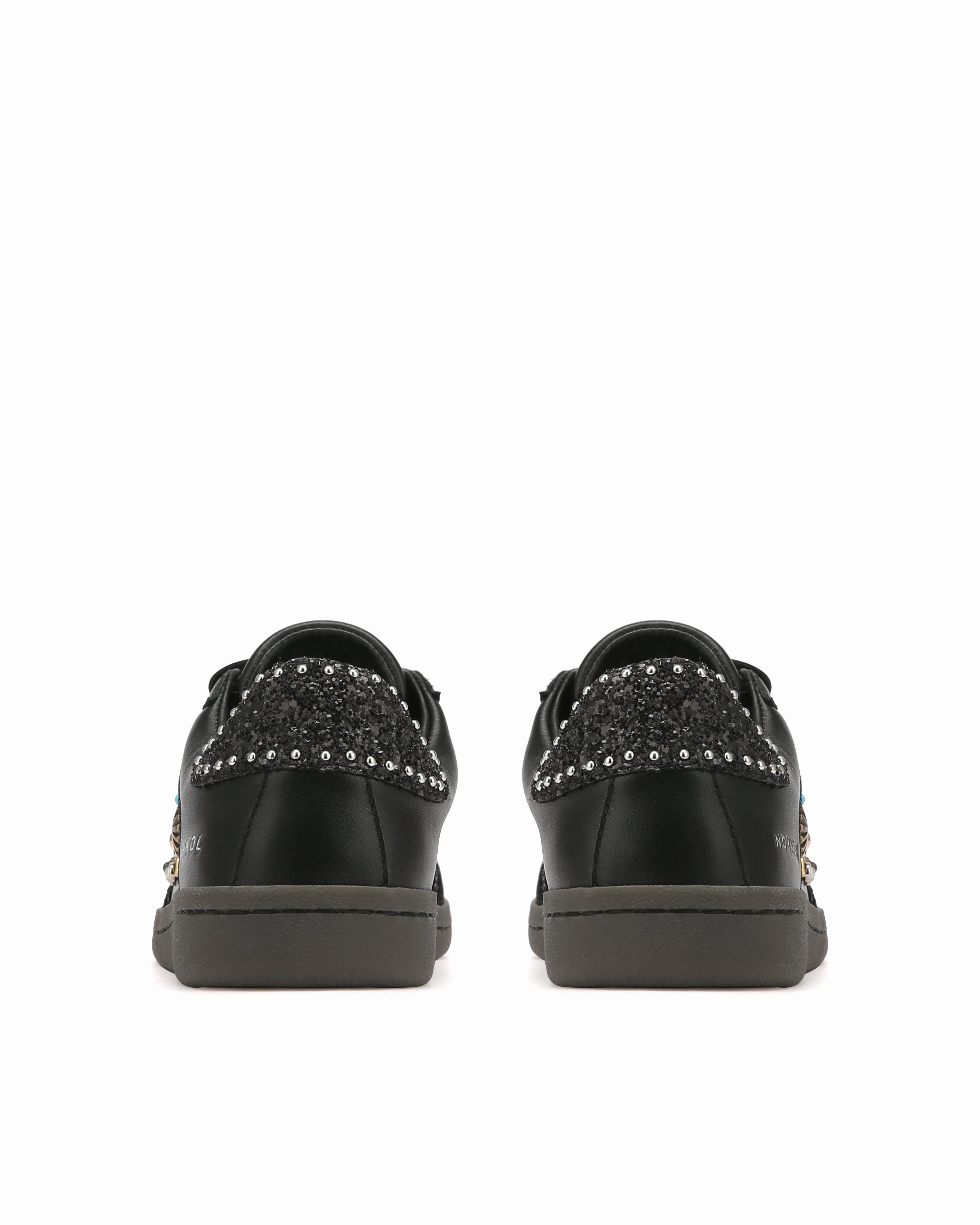 Dasha Black Nappa Prince Stud Superior Cushioning Low Zone