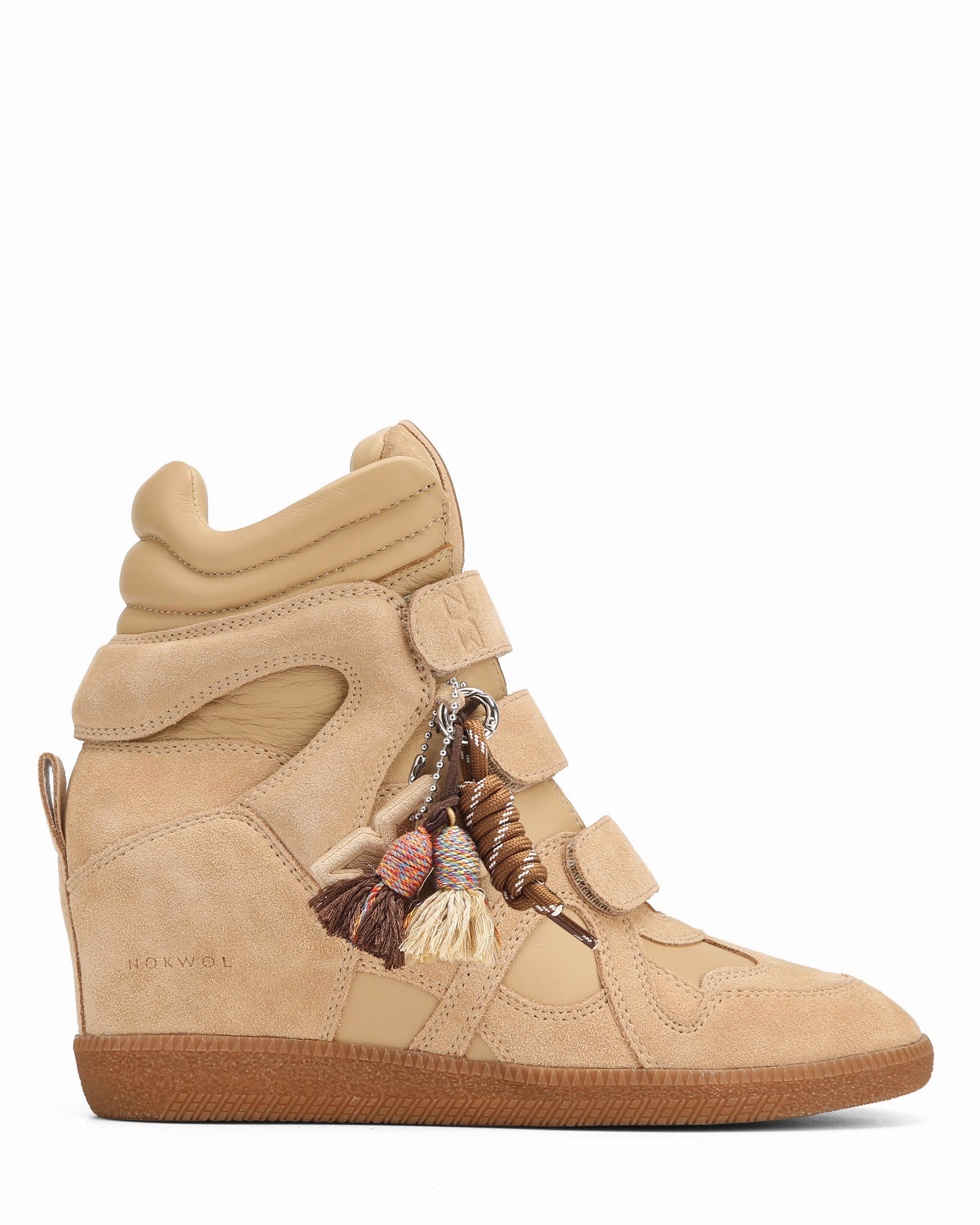Cushioned traction Demmi Camel Leather/Suede