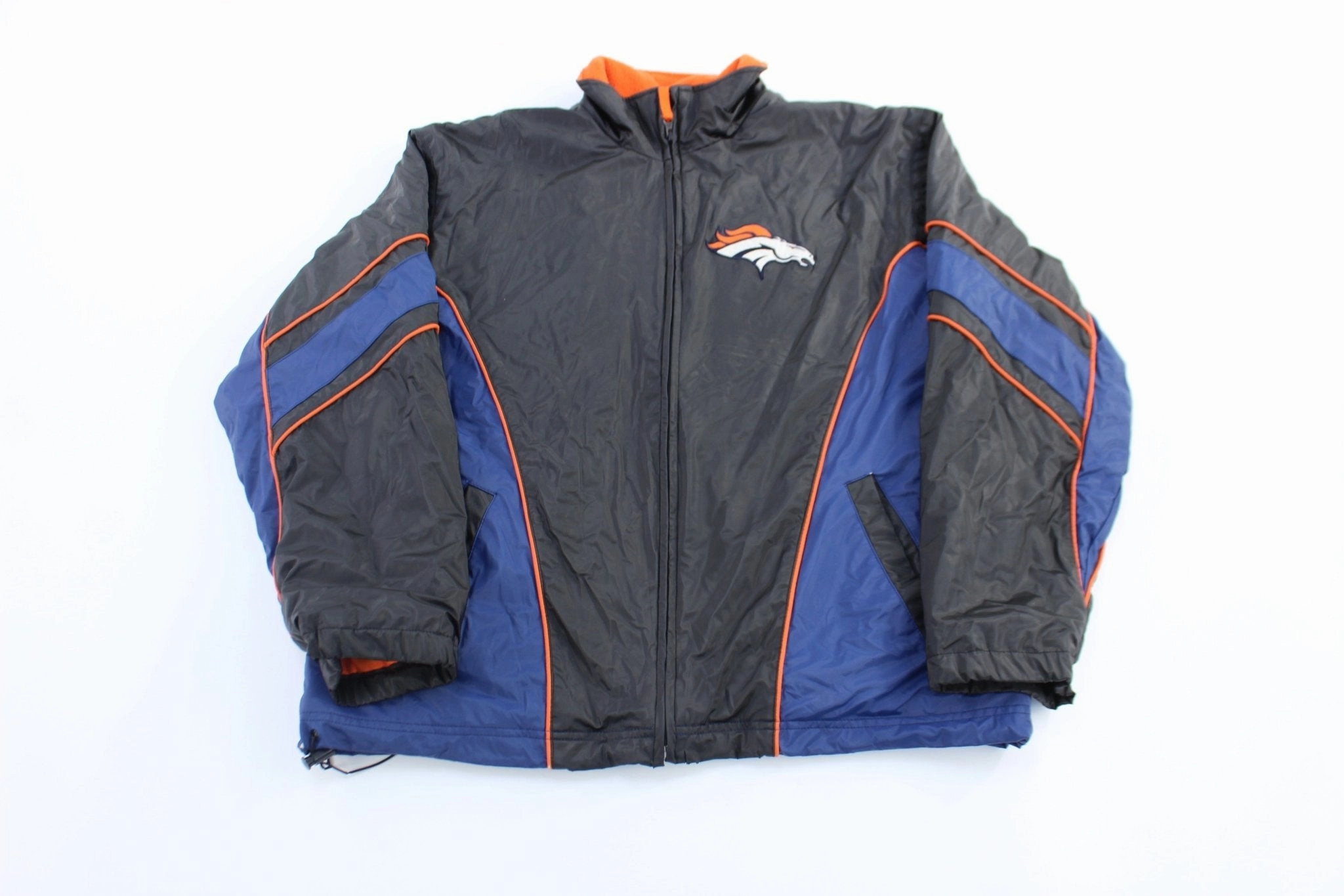 Men's Indoor Denver Broncos Embroidered Fleece Lined Zip Up Jacket