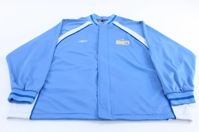Preserve High Collar Design Denver Nuggets Basketball Embroidered Reebok Warm Up Jacket