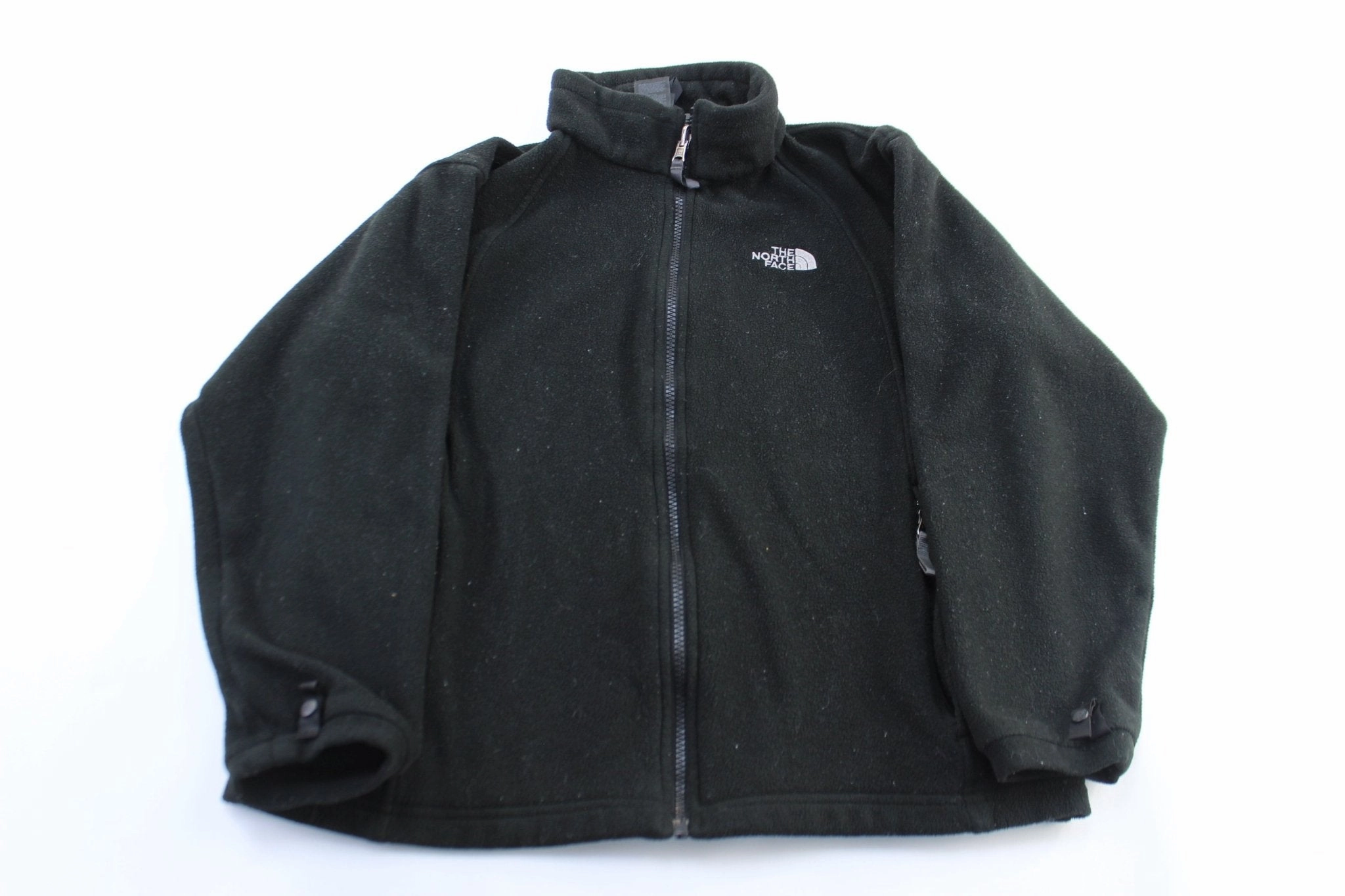 Heal Boys The North Face Embroidered Logo Black Fleece Zip Up Jacket