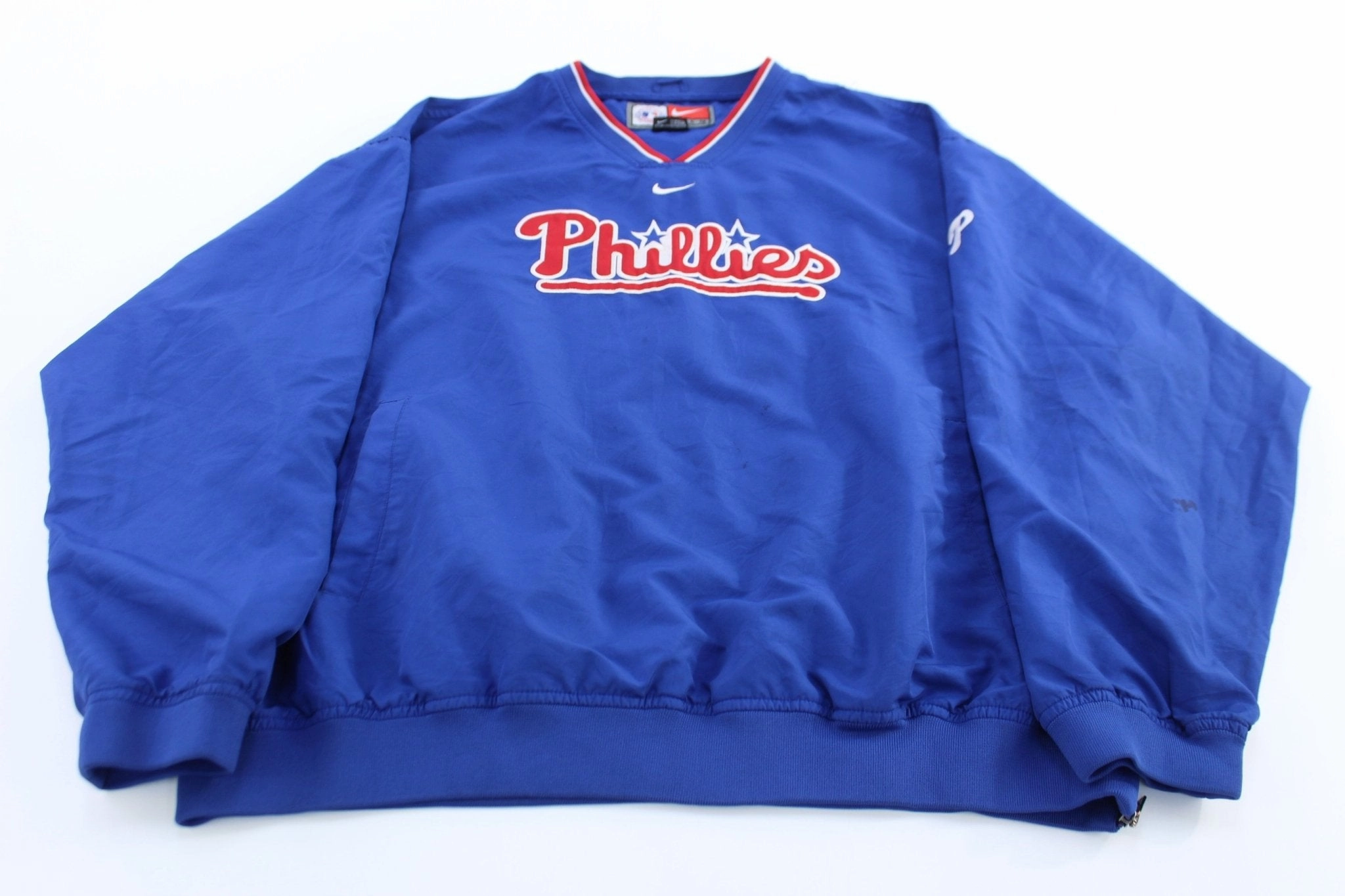 Nike Philadelphia Phillies Baseball Embroidered Pullover Windbreaker Ergonomic Shoulder Design