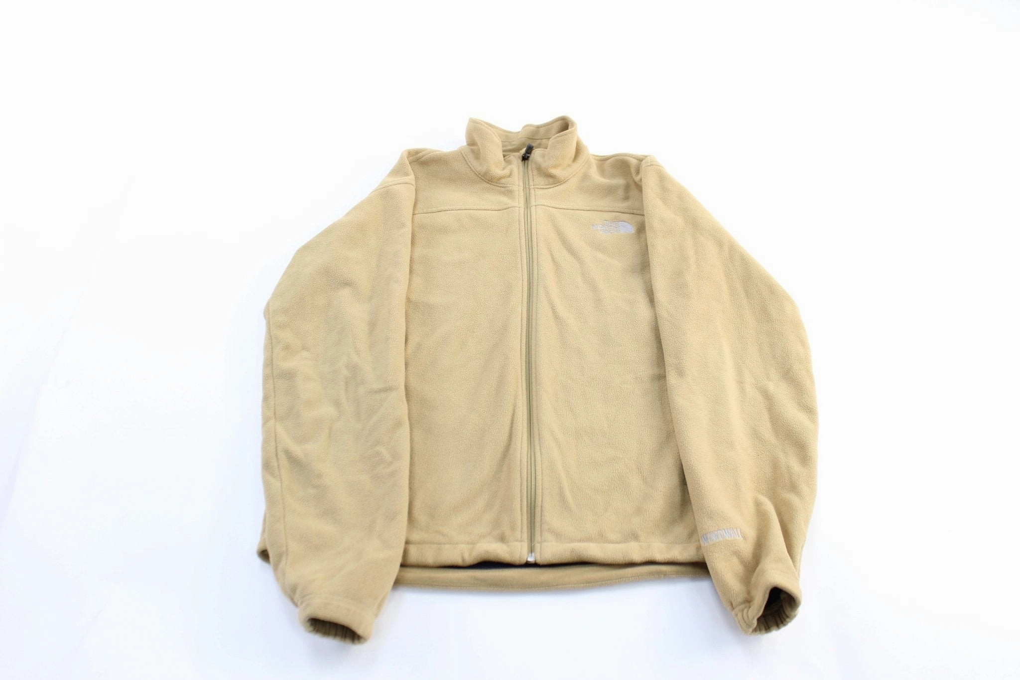 The North Face Embroidered Logo Cream Zip Up Jacket Clue System