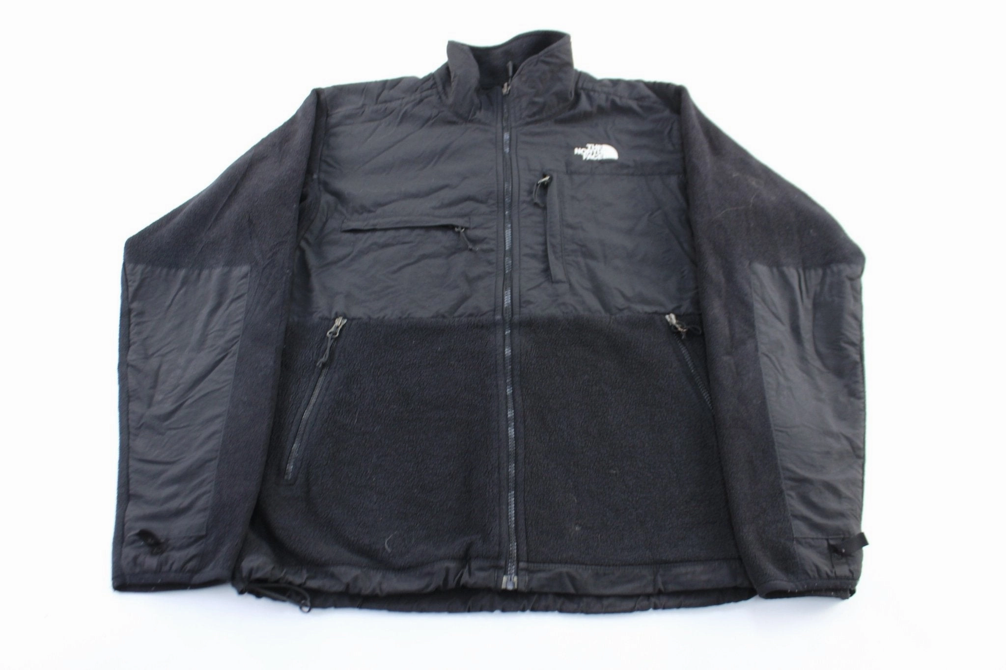 The North Face Embroidered Logo Black Zip Up Jacket Rugged Gear Urban Style