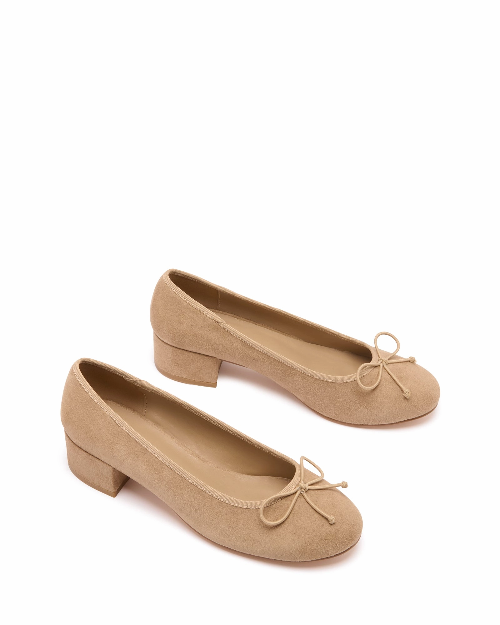 Diana Ballet Heel Mocha Microsuede Foot Protection Glamorous Stilettos