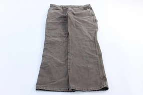 Dickie's Logo Patch Brown Carpenter Pants Flat Seams