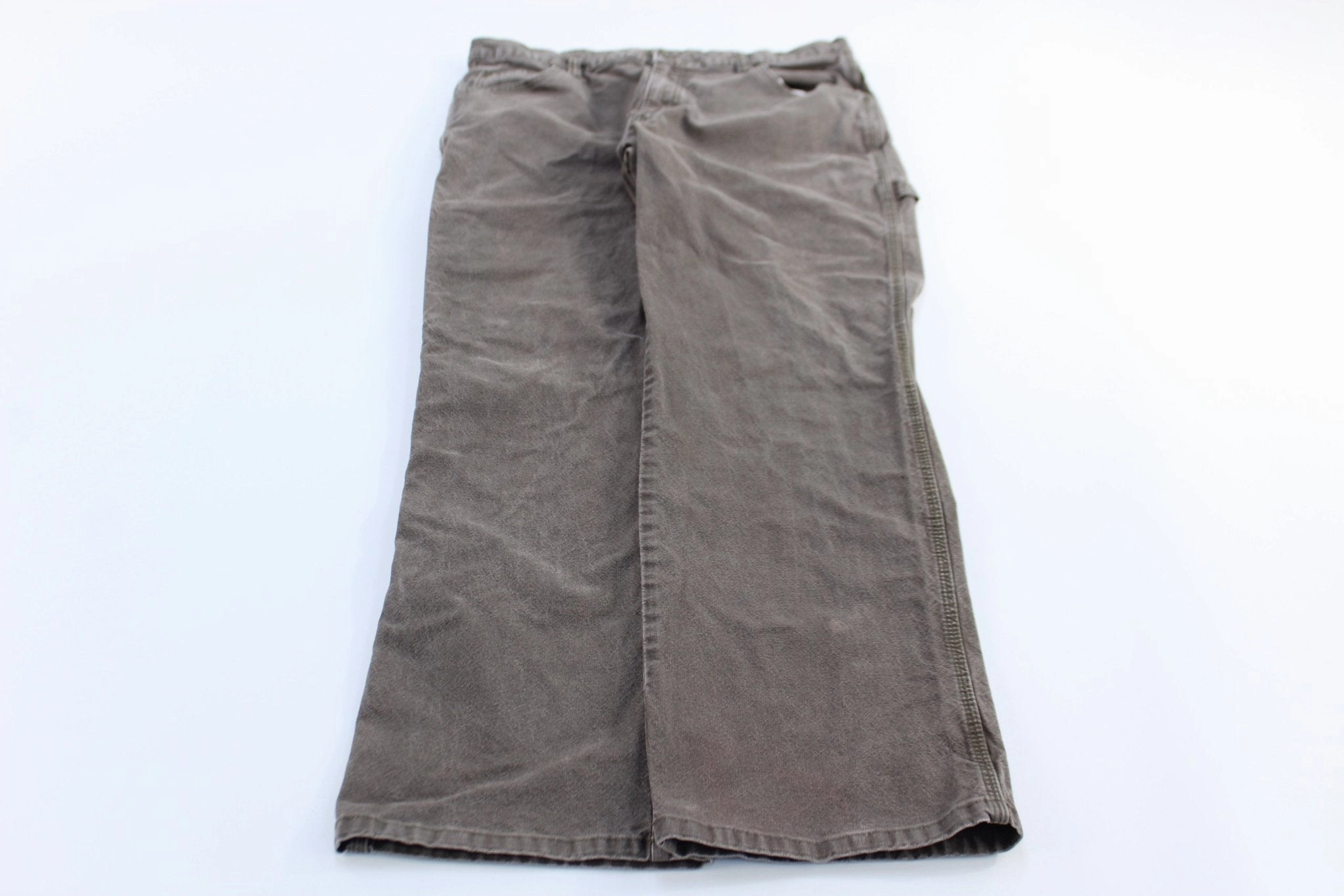 Dickie's Logo Patch Brown Carpenter Pants Flat Seams