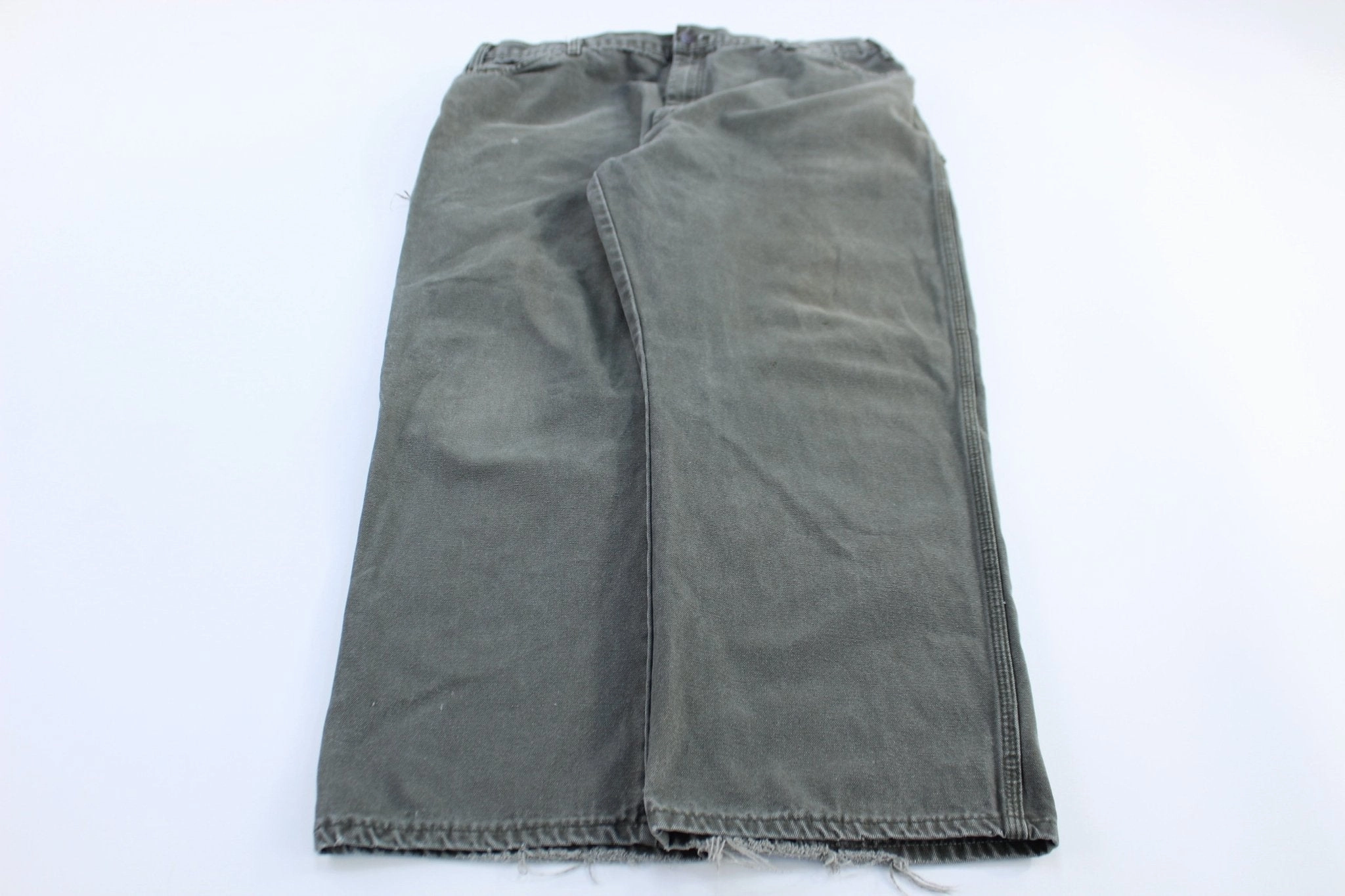 SeamlessConstruction High Rise Design Dickie's Logo Patch Green Carpenter Pants