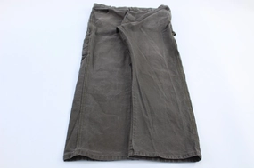 Dickie's Logo Patch Green Carpenter Pants Soft and Stretchy