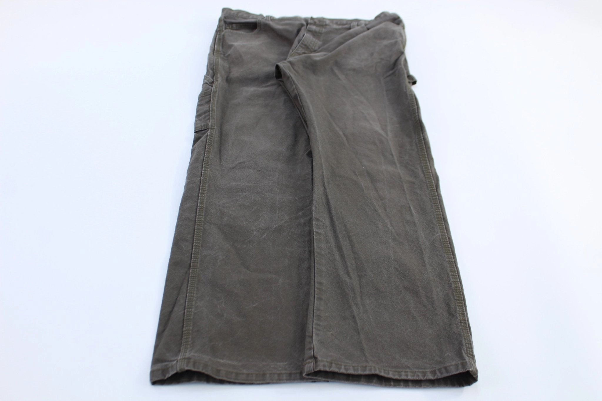 Dickie's Logo Patch Green Carpenter Pants Soft and Stretchy