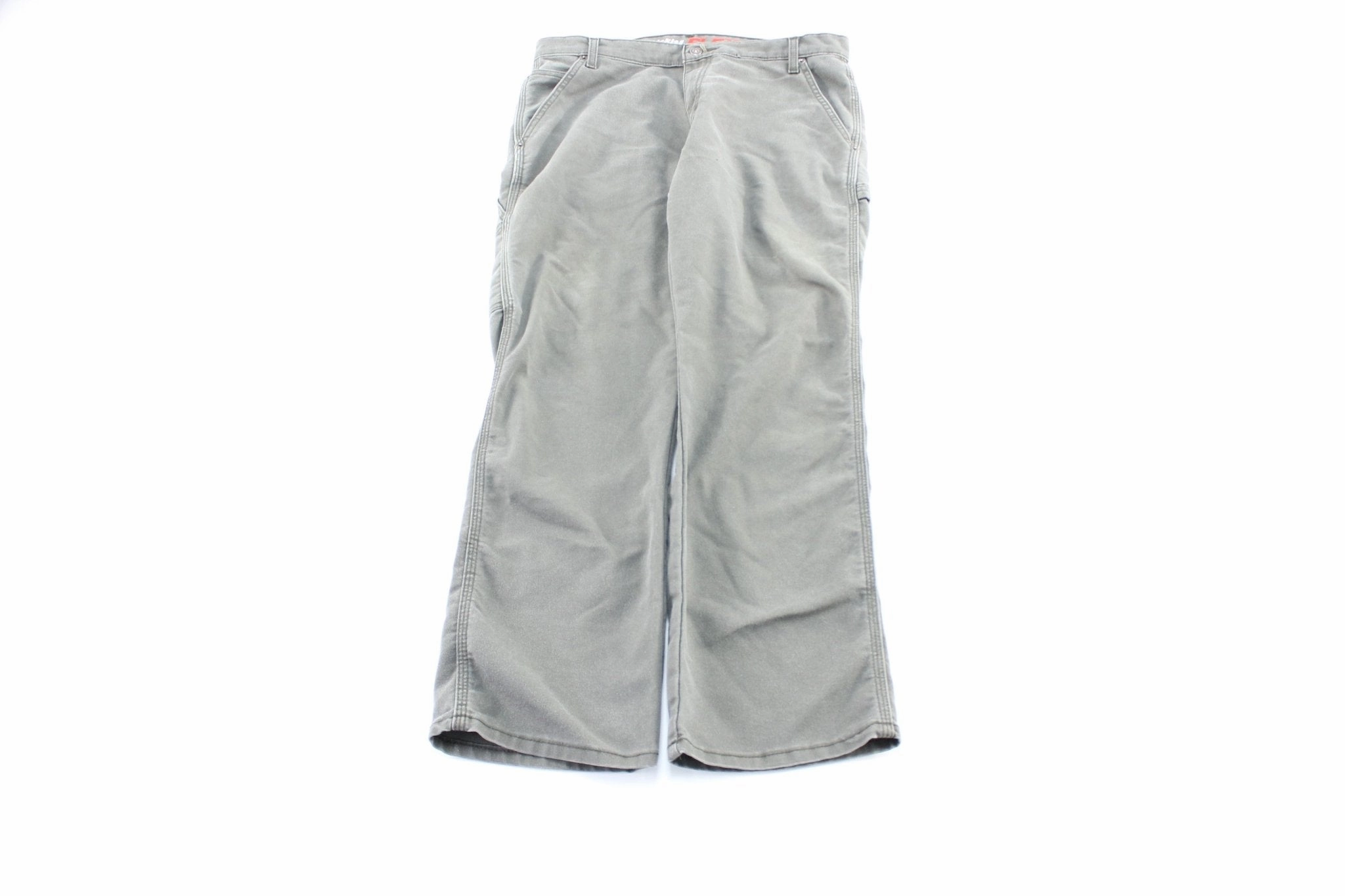 Dickie's Logo Patch Green Carpenter Pants Non Restrictive Stretchy Waist