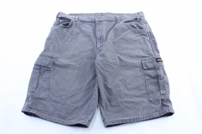 Dickie's Logo Patch Grey Cargo Shorts All Time Use Indoor Comfort