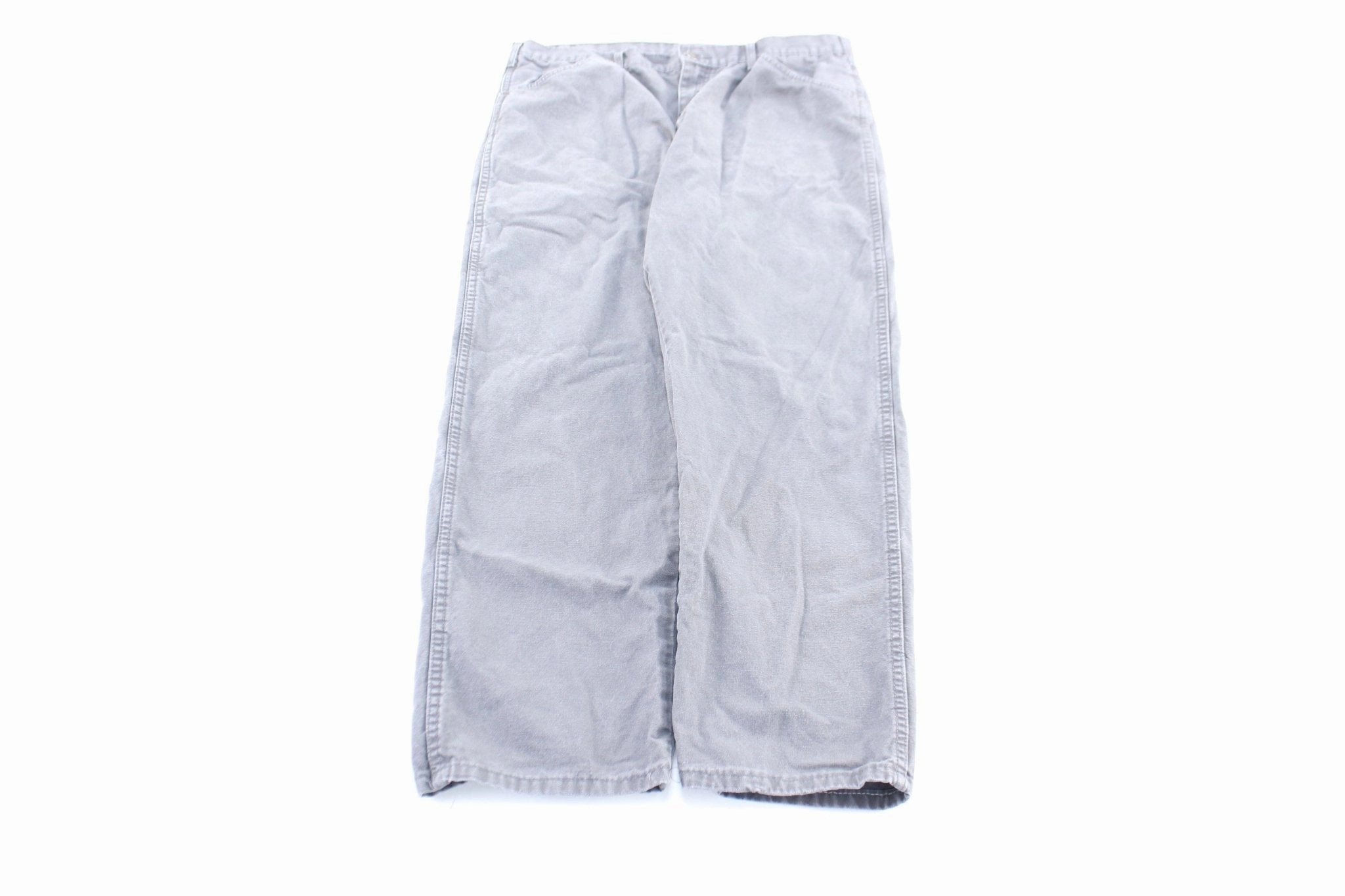 Tapered Leg Design Dickie's Logo Patch Grey Workwear Pants