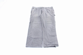 Dickie's Logo Patch Grey Workwear Pants Flattering Design Mid Rise