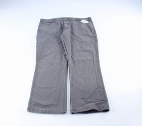 Dickie's Logo Patch Grey Workwear Pants Stretch Panel Ultra Soft