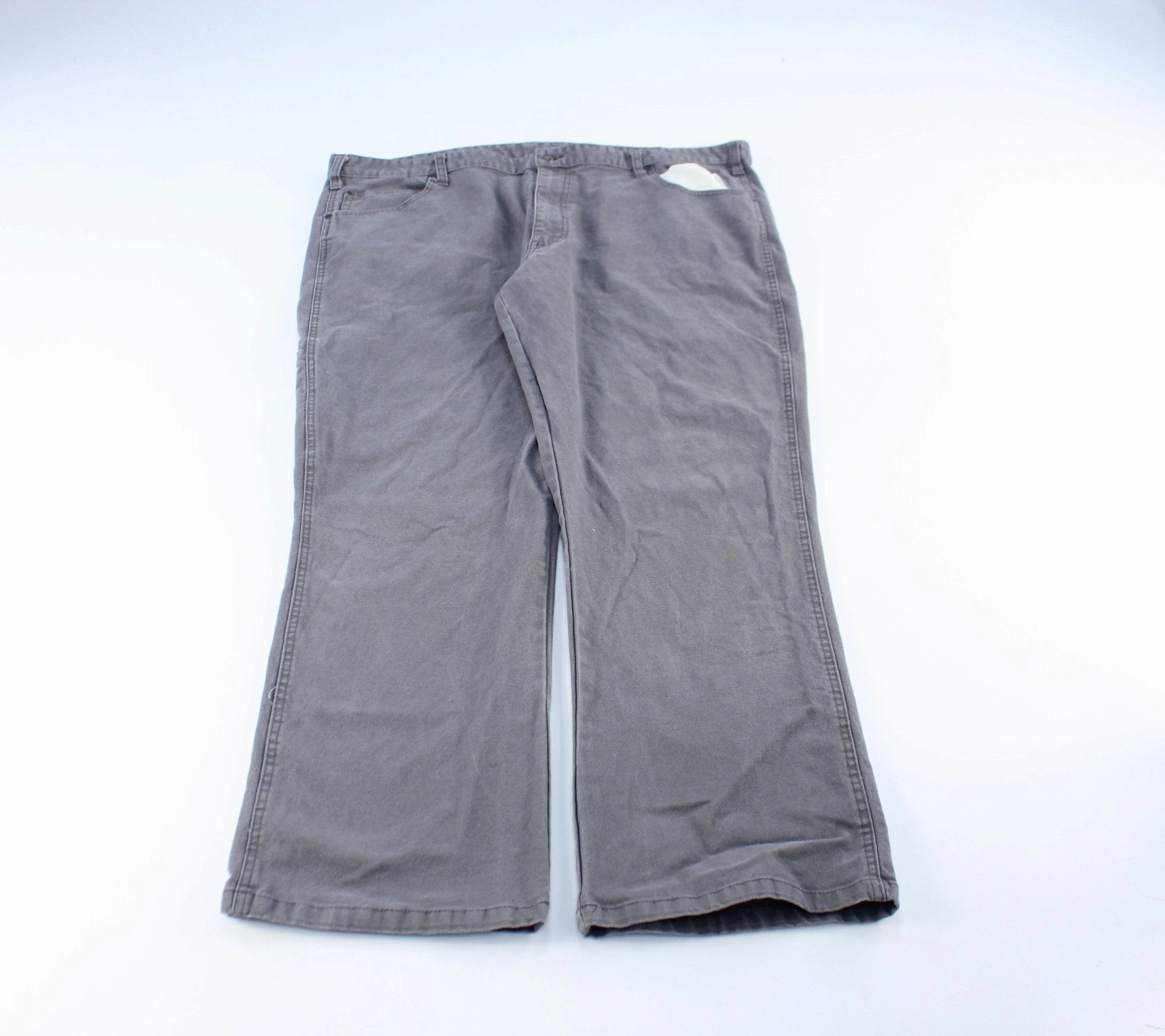 Dickie's Logo Patch Grey Workwear Pants Stretch Panel Ultra Soft