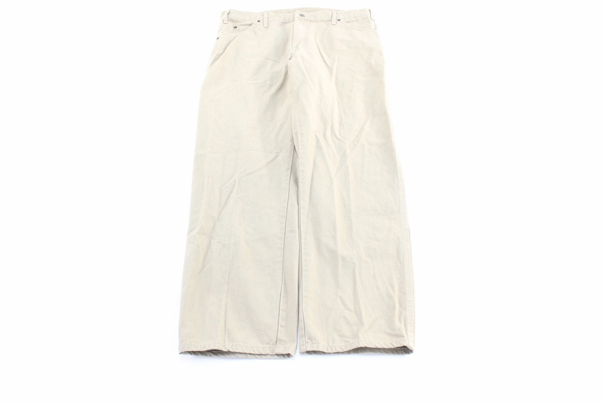 Dickie's Logo Patch Light Beige Carpenter Pants ArticulatedJoints