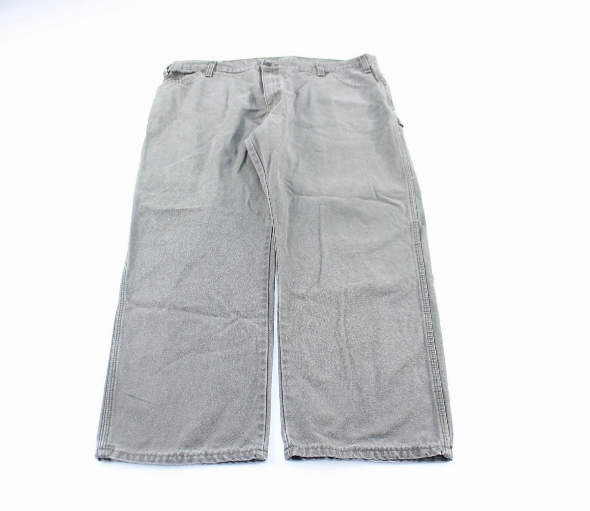 Dickie's Logo Patch Olive Green Workwear Pants Chic casual Wrinkle resistant fabric