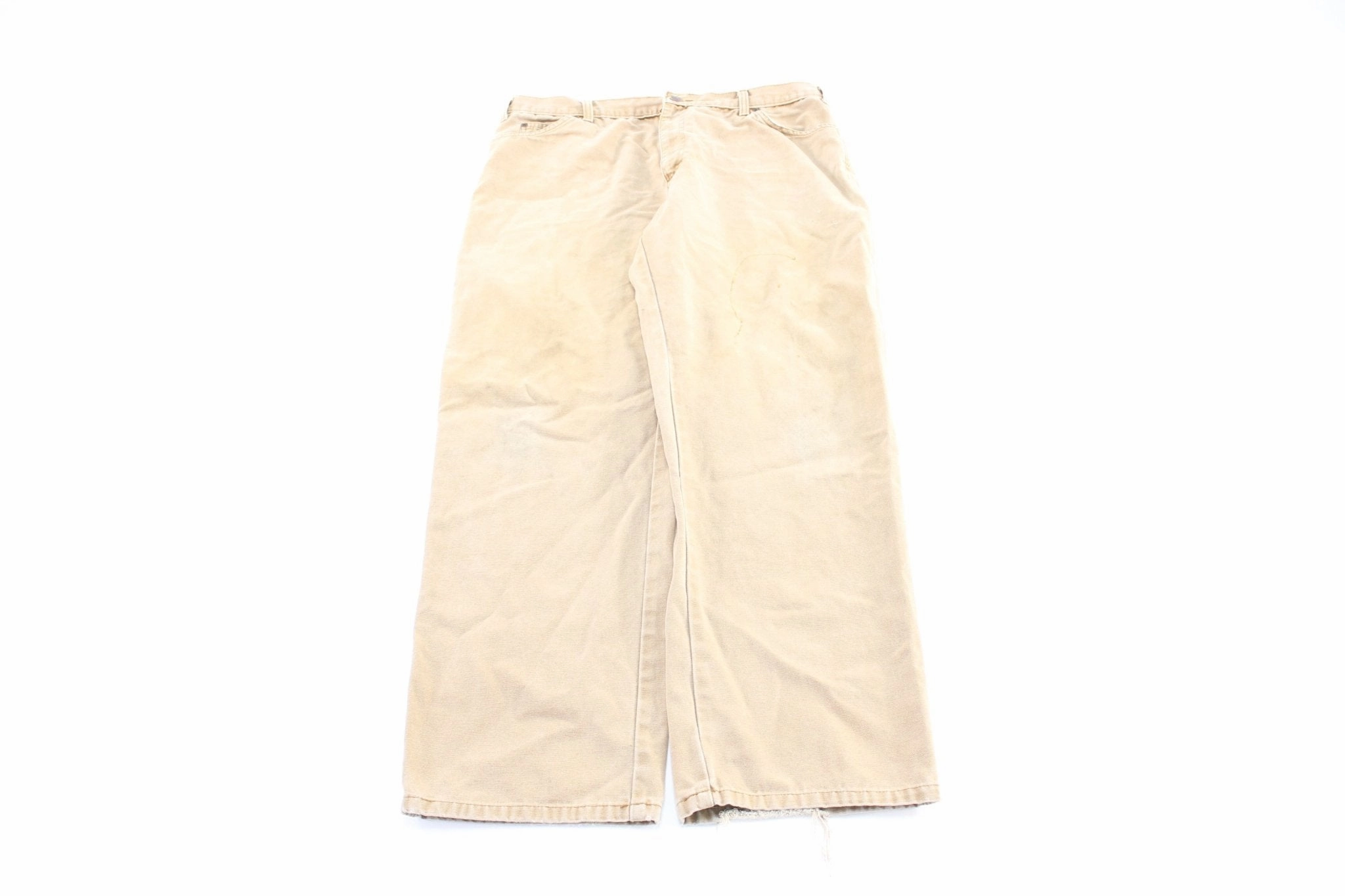 Eco Friendly Dye Chilly Layering Dickie's Logo Patch Tan Carpenter Pants