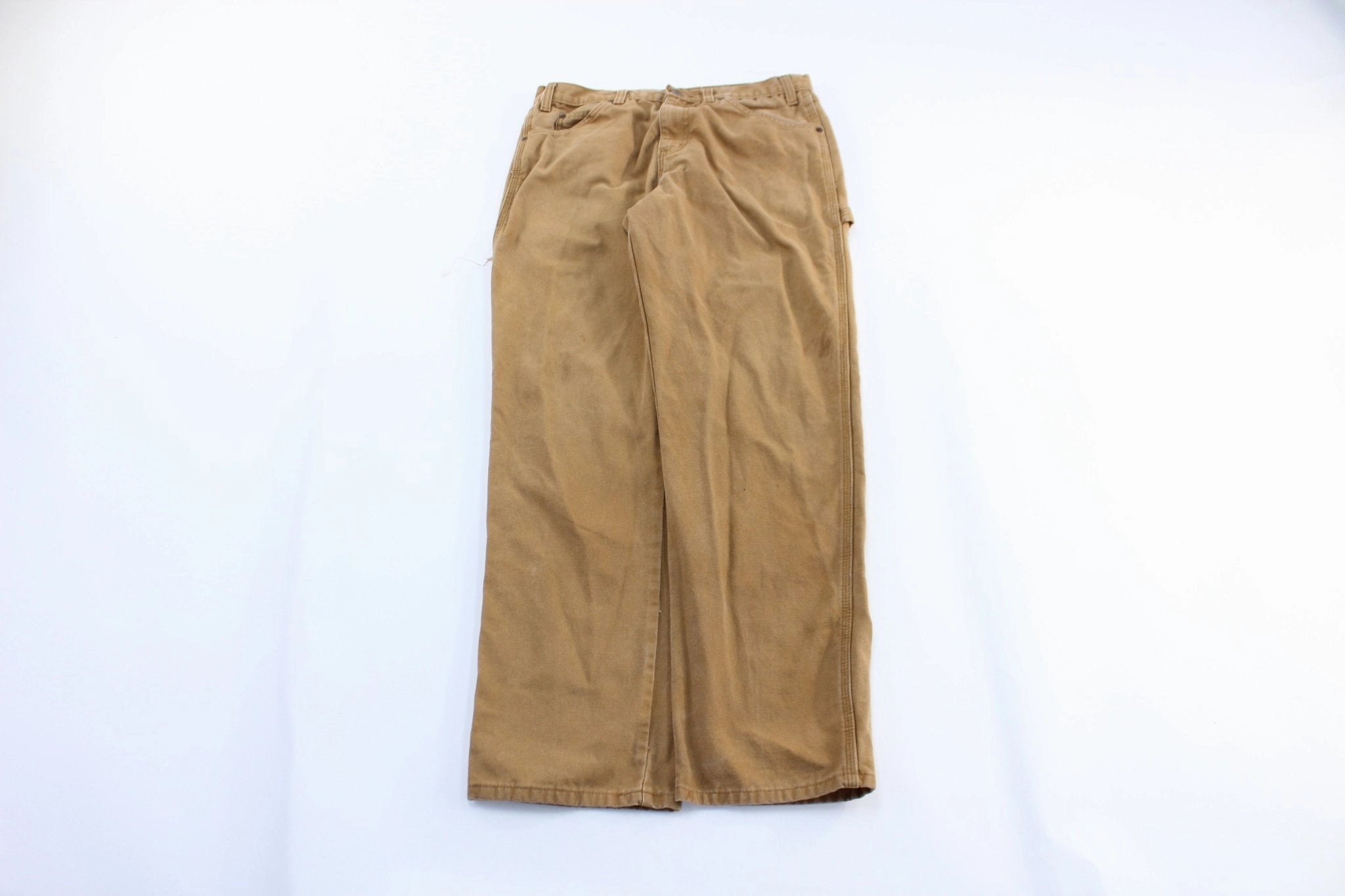 Dickie's Logo Patch Tan Carpenter Pants Modern Design