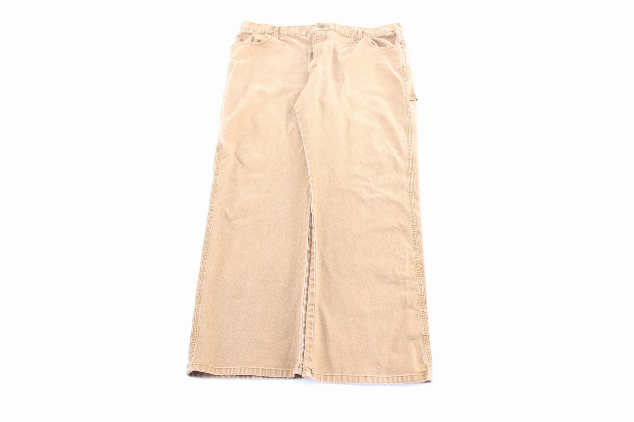 Dickie's Logo Patch Tan Carpenter Pants Adjustable Fit