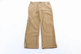 Casual Style Dickie's Logo Patch Tan Carpenter Pants
