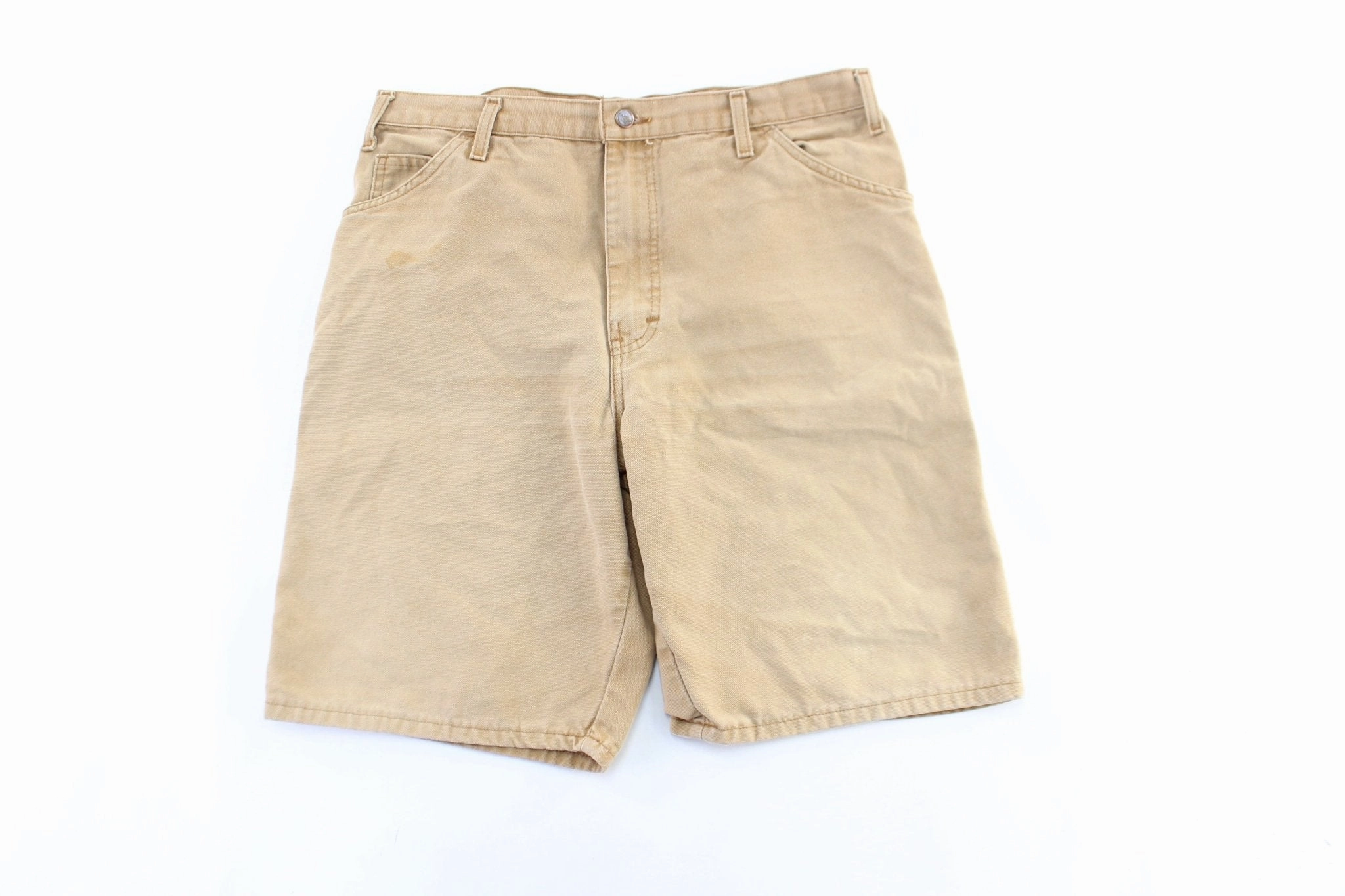 Core Support Dickie's Logo Patch Tan Carpenter Shorts