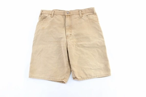 Core Support Dickie's Logo Patch Tan Carpenter Shorts
