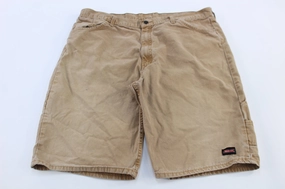 Warm design Cool Comfort Dickie's Logo Patch Tan Carpenter Shorts