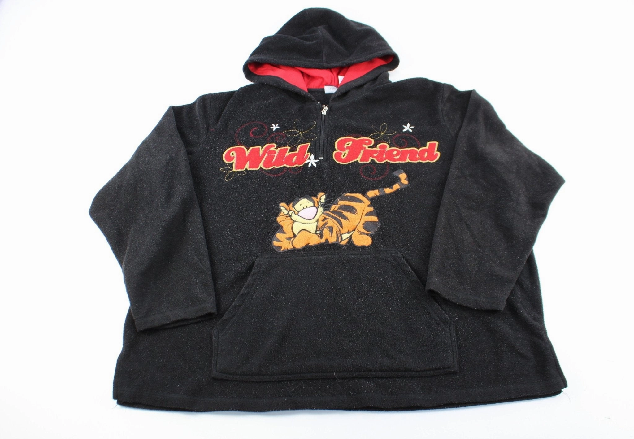 Stand Collar Disney Embroidered Tigger Wild Friend Pullover Jacket