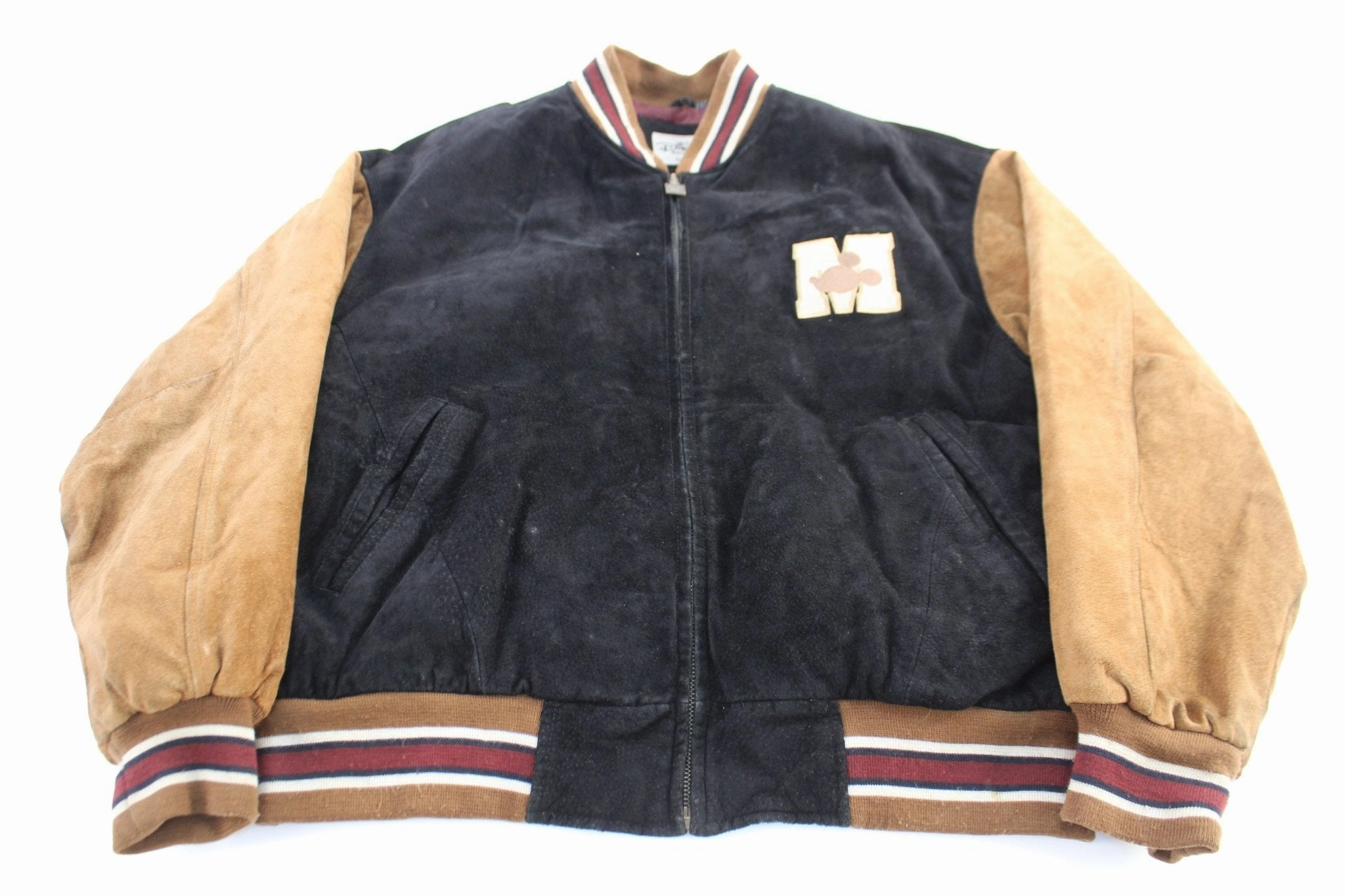 bus ride Disney Store Embroidered Mickey Mouse Suede Jacket