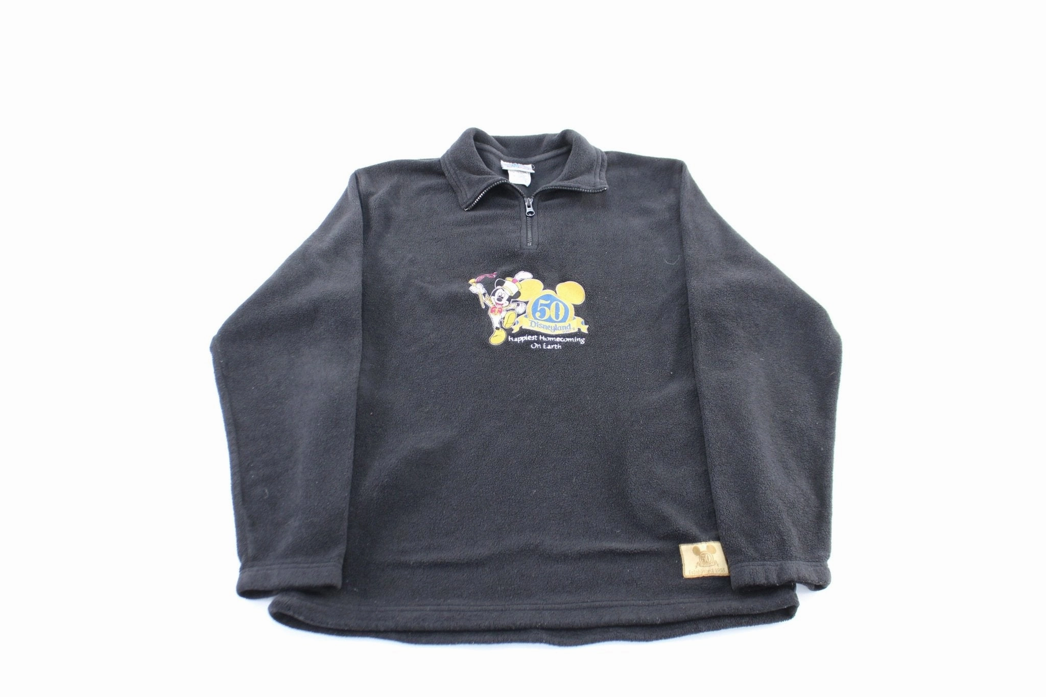 Versatile Shell Disneyland Resort Embroidered Black Fleece Pullover Jacket