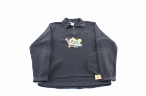 Versatile Shell Disneyland Resort Embroidered Black Fleece Pullover Jacket