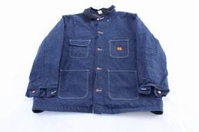 Vintage Big Ben by Wrangler Dark Wash Denim Chore Jacket Quick Dry Coating