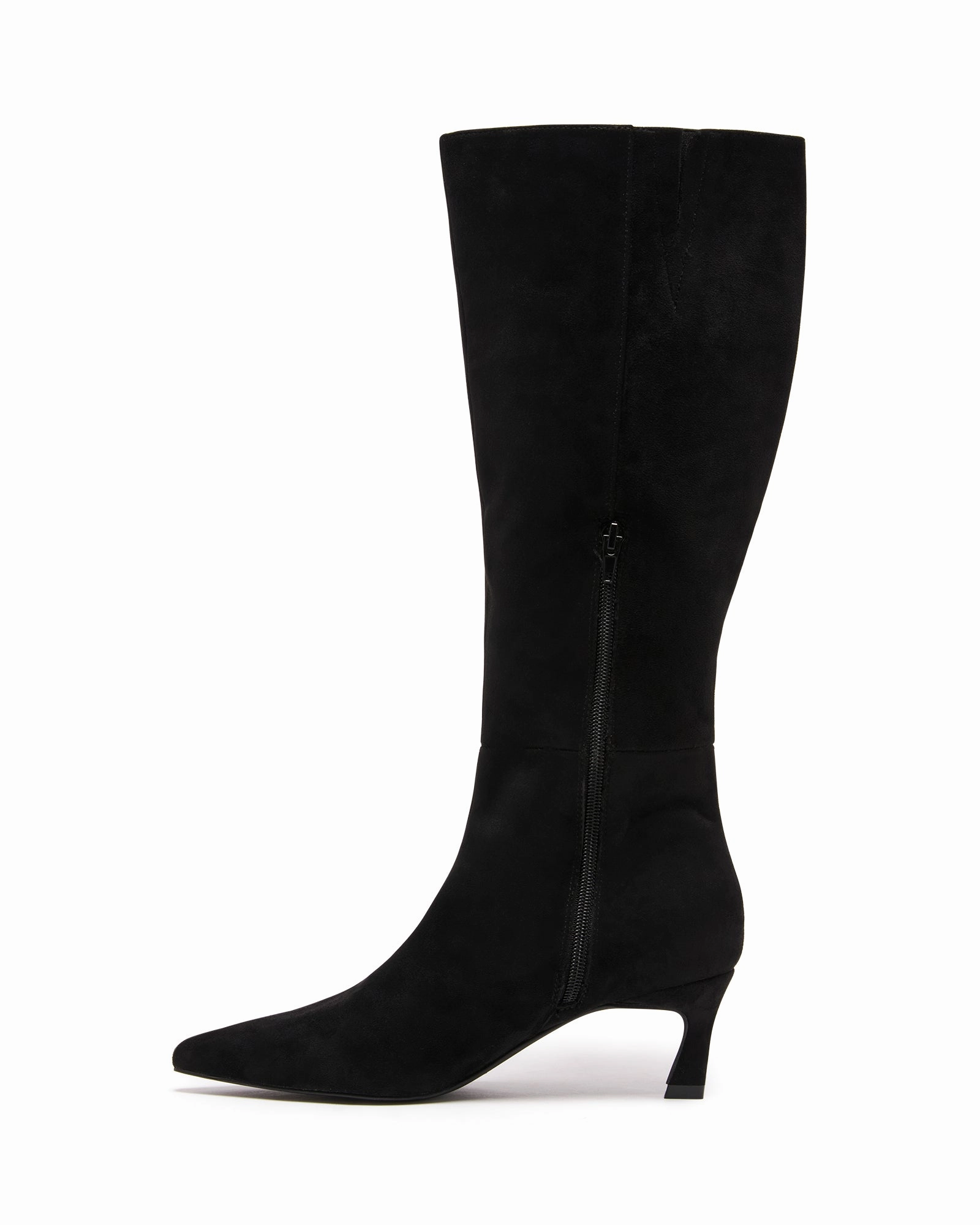 Dove Tall Boot Black Microsuede High Traction Weekend Wanderer Comfortable Design