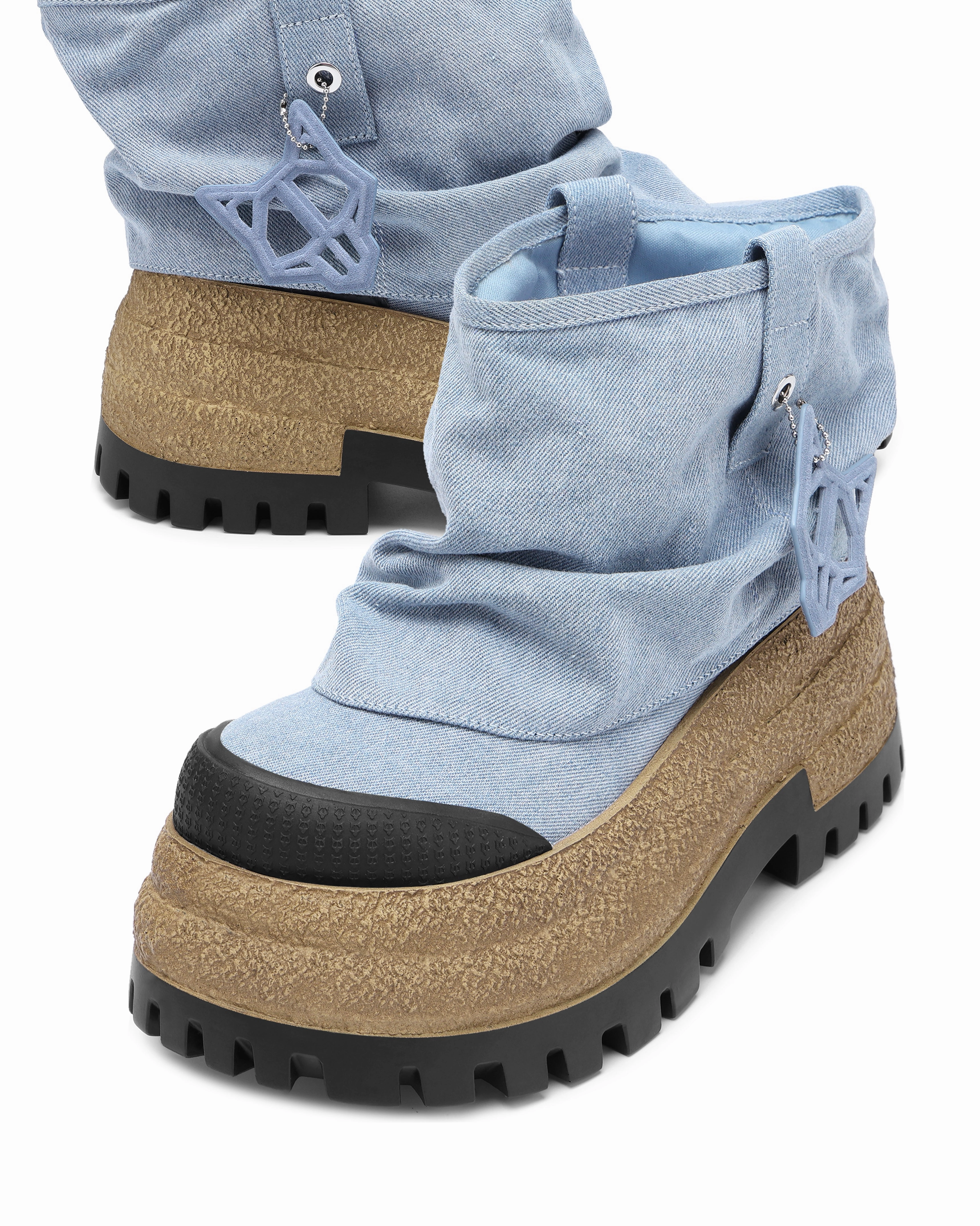 Bow Base Ankle wrap Dream Denim