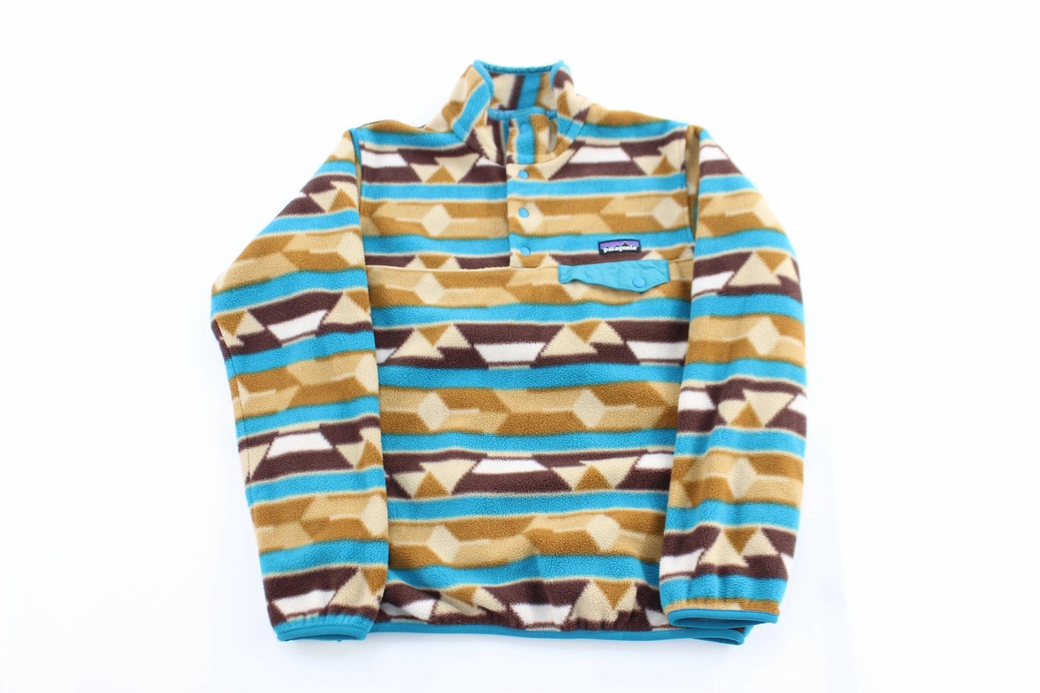 Goal Modern Utility Women's Patagonia Synchilla Geometric Patterned Snap-T Pullover