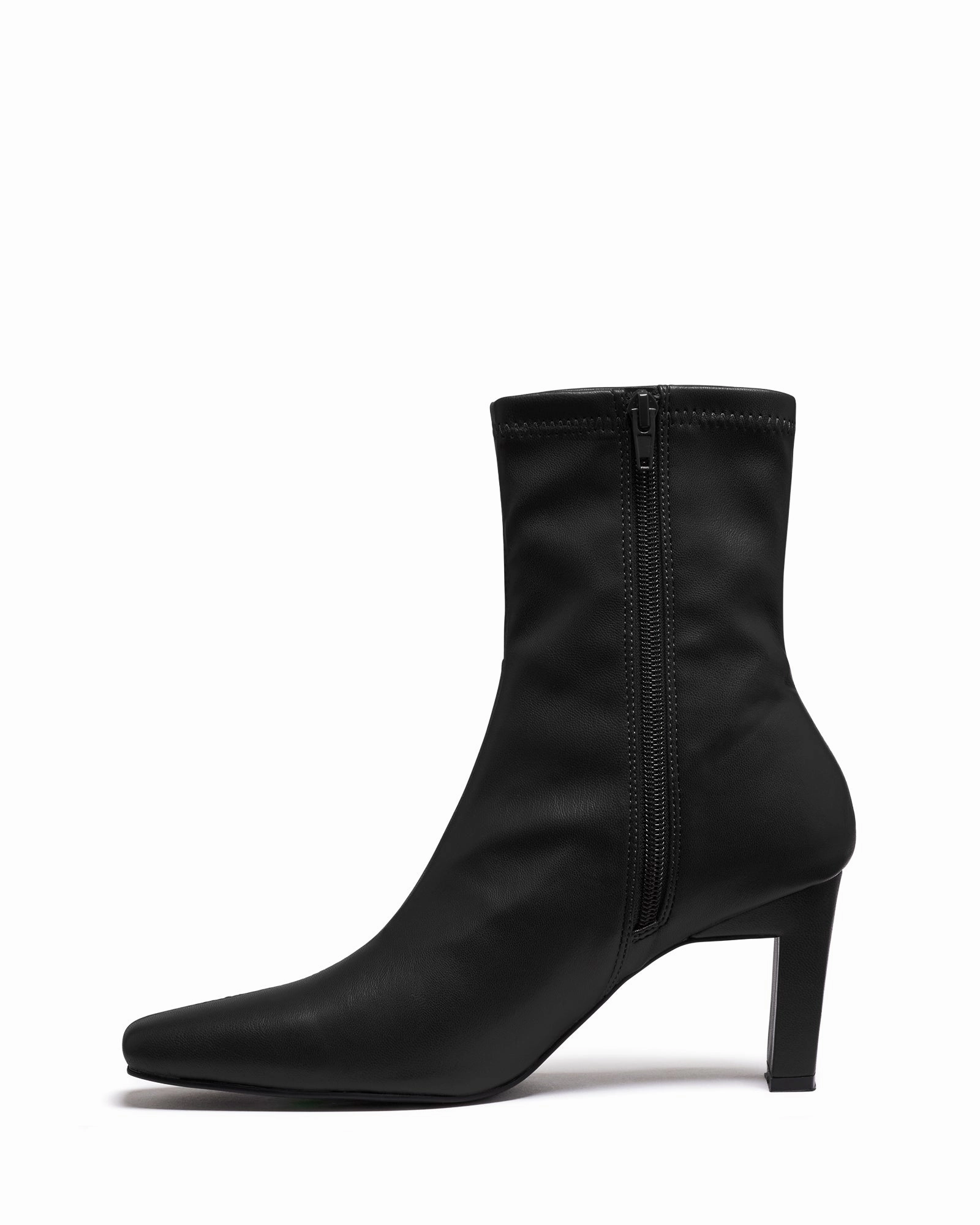 Bette Ankle Boot Black Smooth Vintage Style