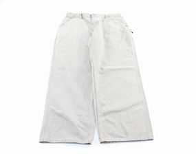 Breathable Lining Carhartt Logo Patch Beige Workwear Pants