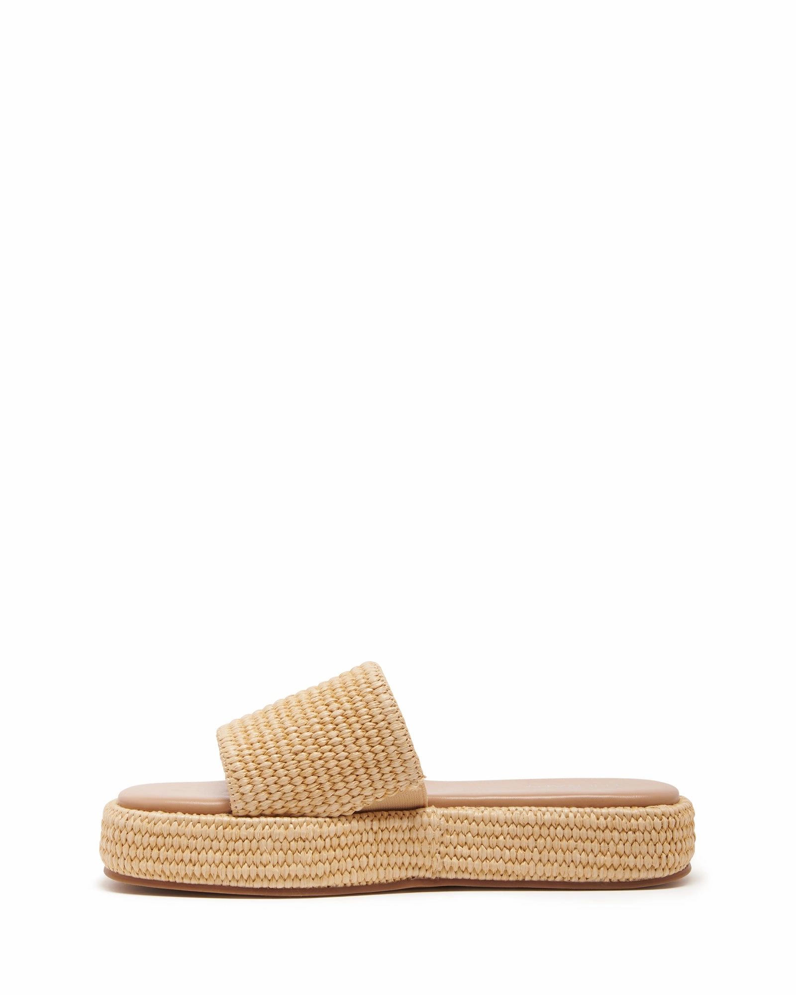 Mono Tone Mood Boost Retro Flatform Sandal Natural Raffia