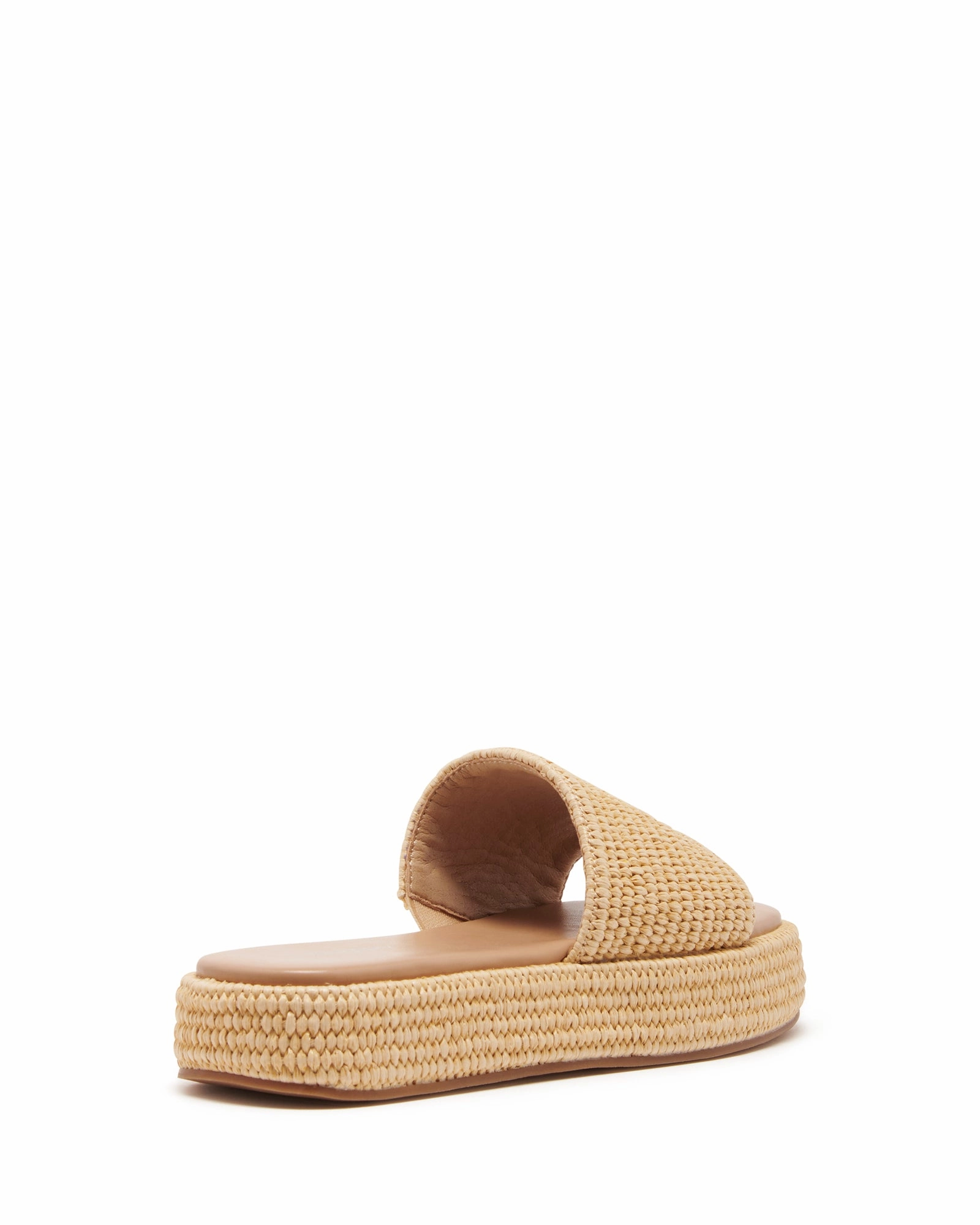 Retro Flatform Sandal Natural Raffia Lifted Feel