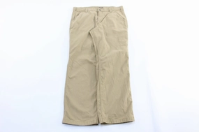 Tapered Leg Design Carhartt Logo Patch Light Tan Relaxed Fit Pants