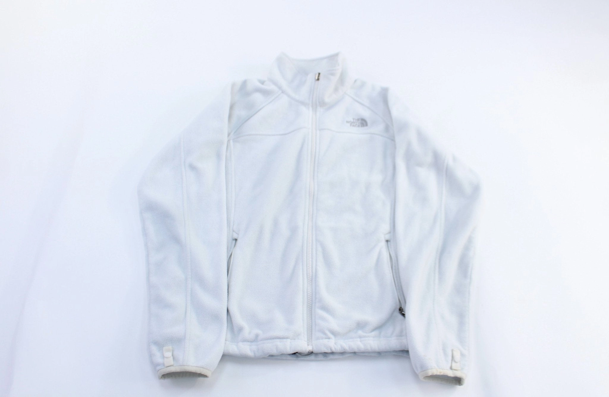 Women's The North Face Embroidered Logo White Zip Up Jacket Windshield Wear